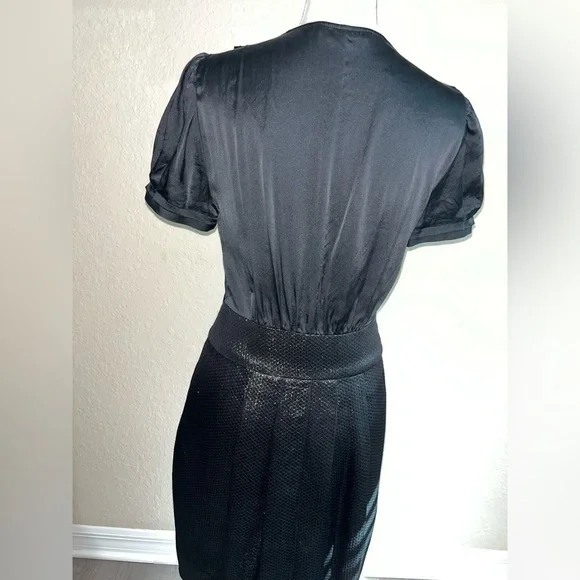 HP🎉BCBGMaxAzria Mock Black Dress - Picture 7 of 8